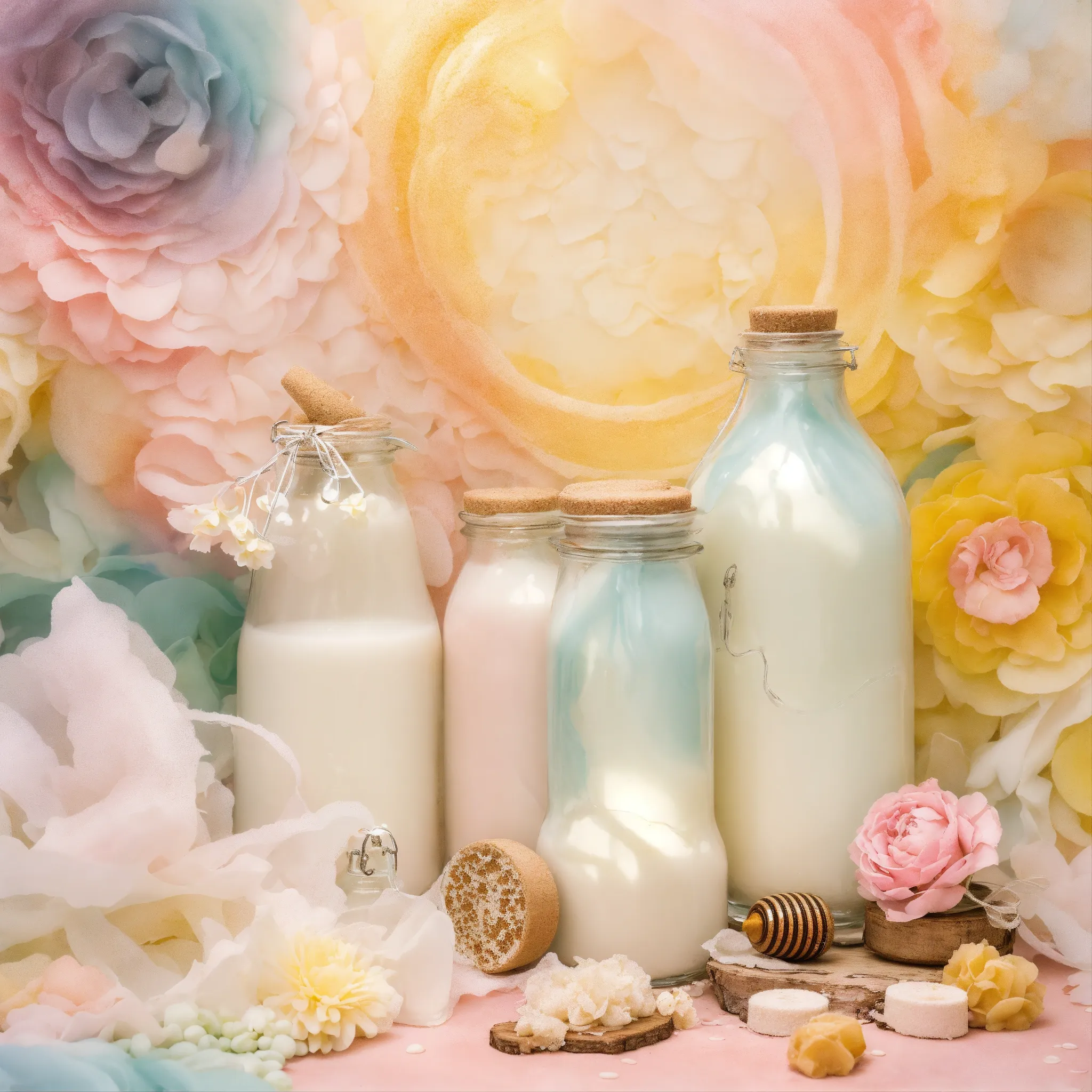 Beautifully arranged cleaning supplies